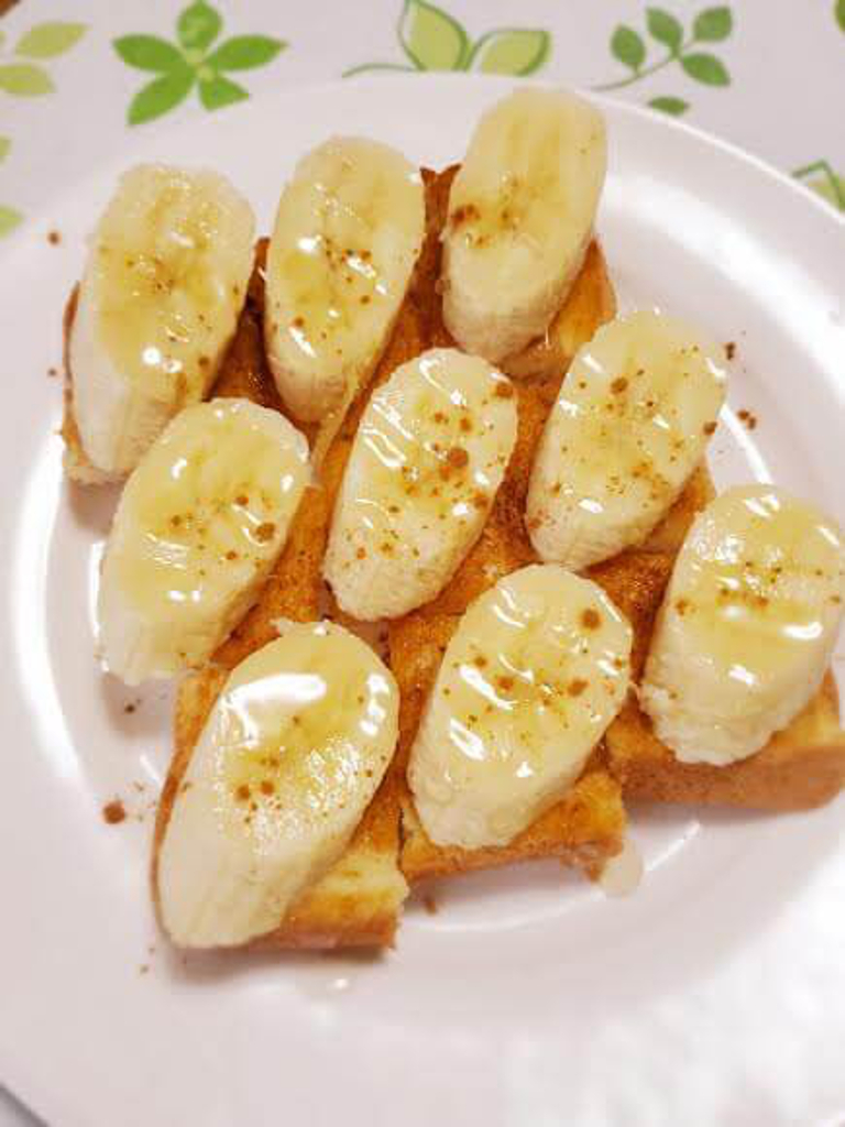 一口サイズでパクパクいける ハニートースト バナナ シナモン のレシピです